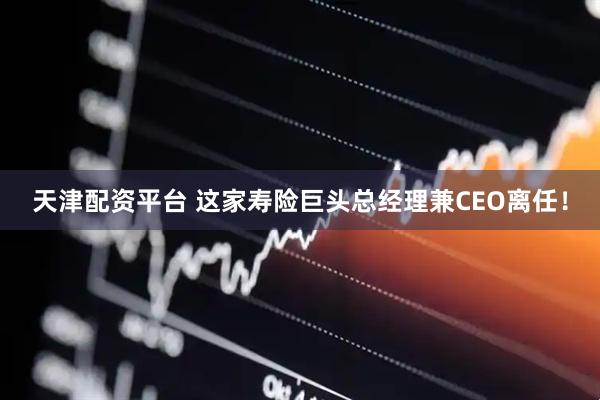 天津配资平台 这家寿险巨头总经理兼CEO离任！