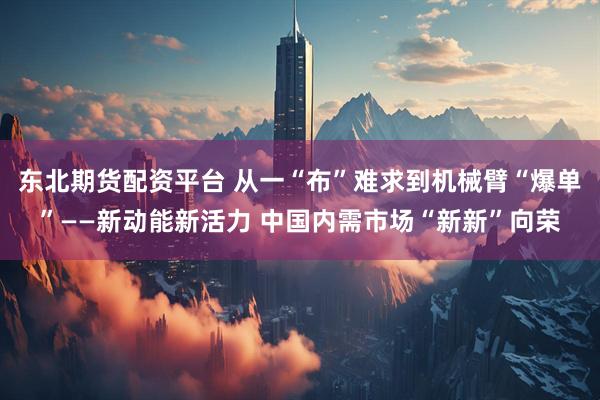 东北期货配资平台 从一“布”难求到机械臂“爆单”——新动能新活力 中国内需市场“新新”向荣